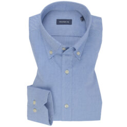 Blue Oxford Button-Down Cotton Shirt