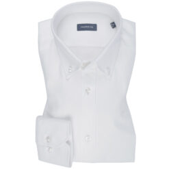 White Oxford Button-Down Cotton Shirt