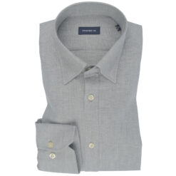Pure Linen Grey Plain Shirt