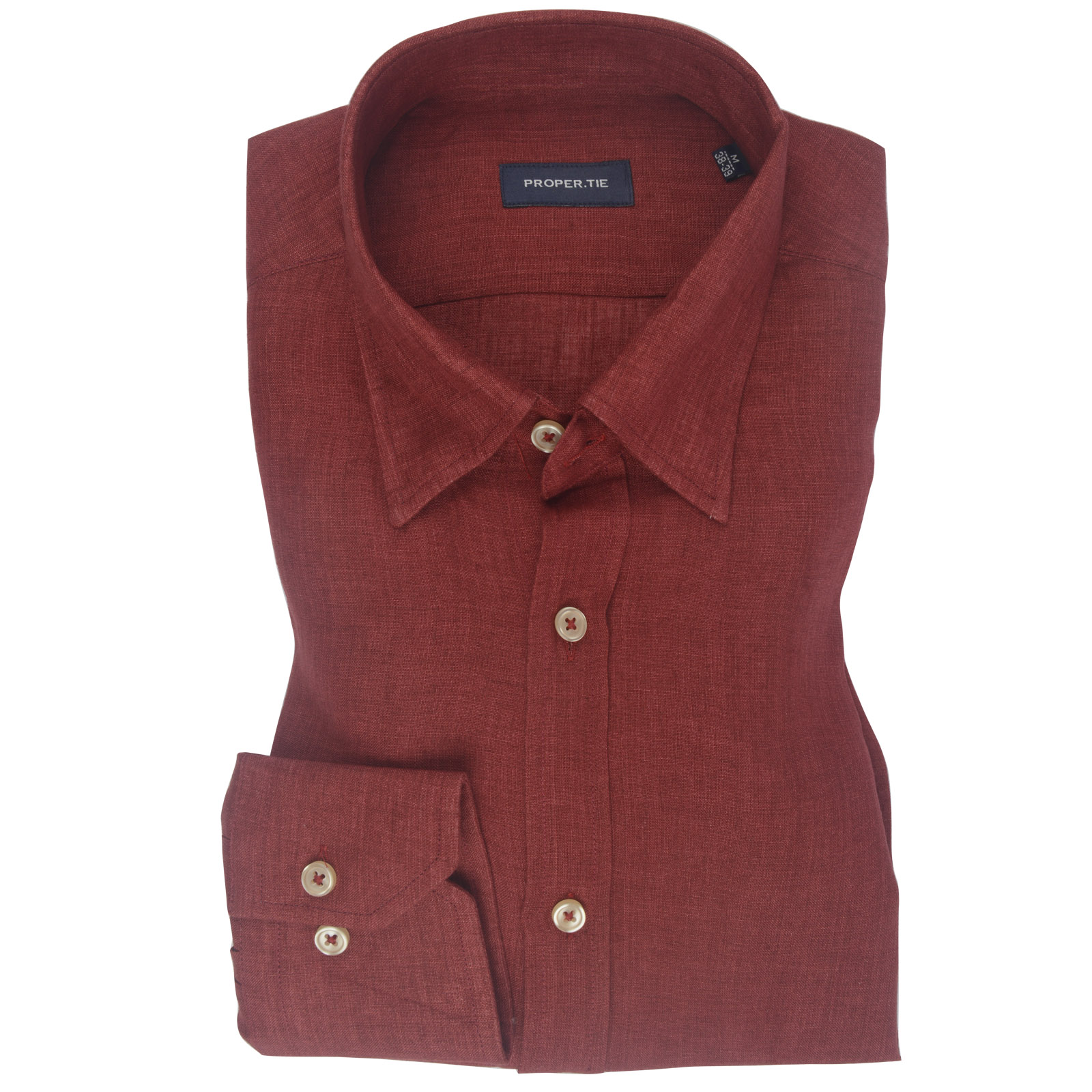 Pure Linen Bardeaux Plain Shirt