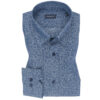 Pure Linen Blue Floral Print Shirt