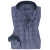 Dark Purple & White Check Contrast Cotton Shirt