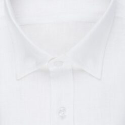 Alternative view of Pure Linen White Plain Shirt