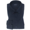 Pure Linen Navy Blue Plain Shirt