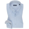 Plain Blue Twill White Contrast Cotton Shirt