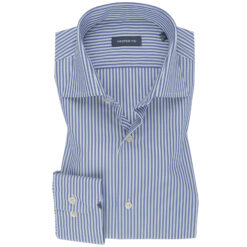 Mini Stripe Navy Blue Cotton Shirt