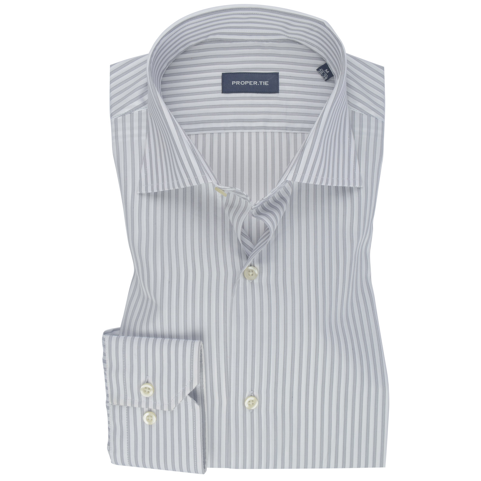 Mini Stripe Grey Cotton Shirt