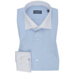 Mini Stripe Light Blue Winchester Collar Cotton Shirt