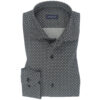 Black Beige Dotted Print Cotton Shirt