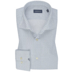 Multi Blue Dotted Print Cotton Shirt