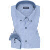 Multi Blue Stripe Contrast Cotton Shirt