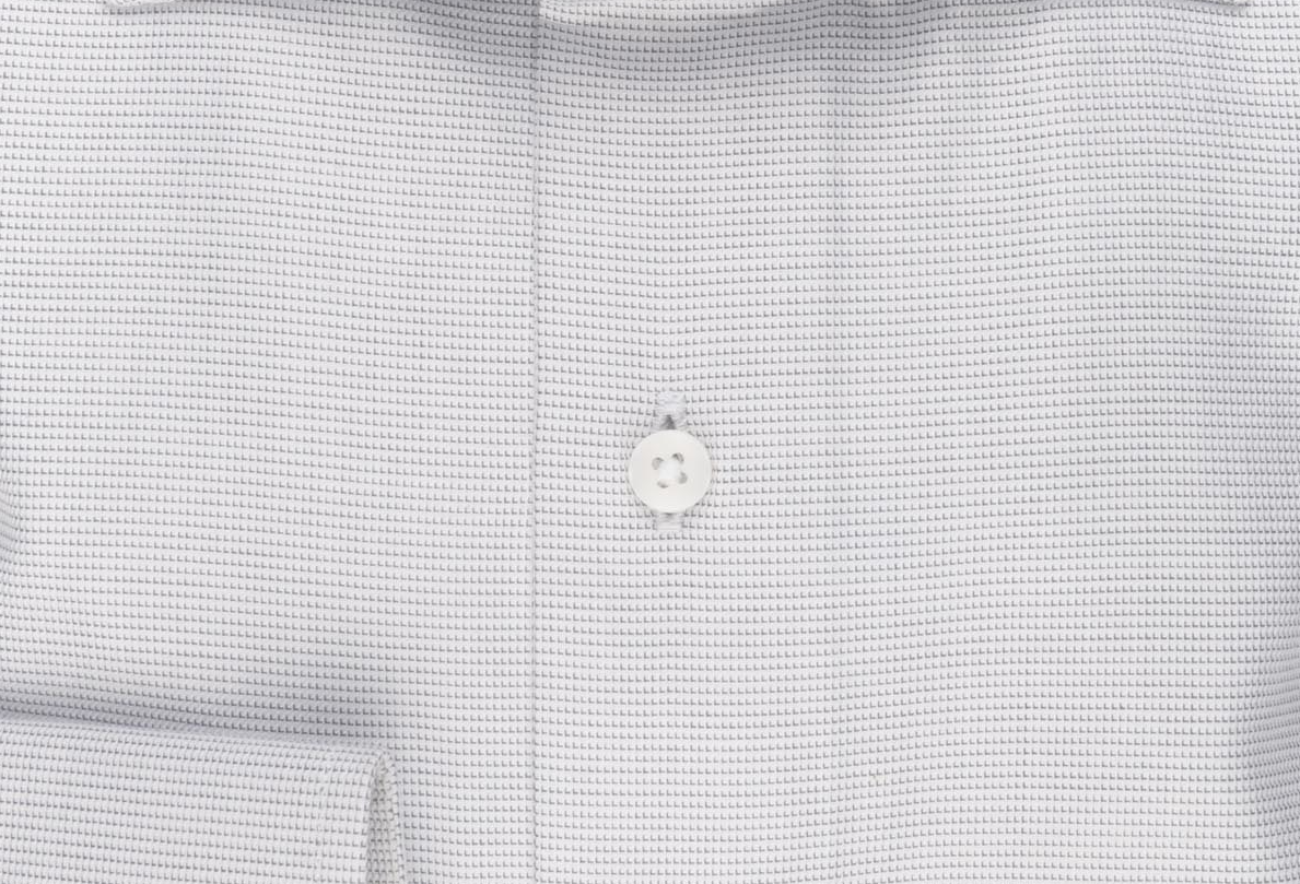 Texture Light Grey Cotton Shirt - Image 4
