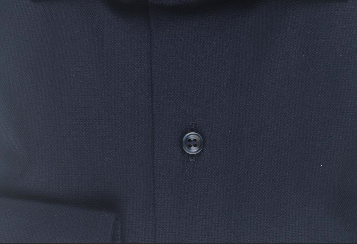Plain Dark Blue Cotton Shirt - Image 4