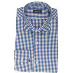 Check Blue Cotton Shirt