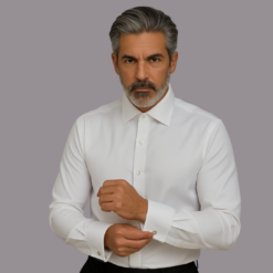 Alternative view of Double Cuff White Twill Cotton Shirt