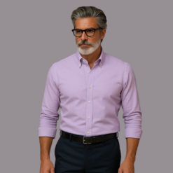 Alternative view of Light Purple Oxford Button-Down Cotton Shirt