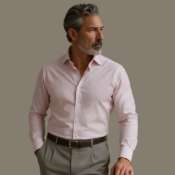 Alternative view of Mini Stripe Light Pink Cotton Shirt