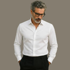 Alternative view of Plain White Oxford Cotton Shirt